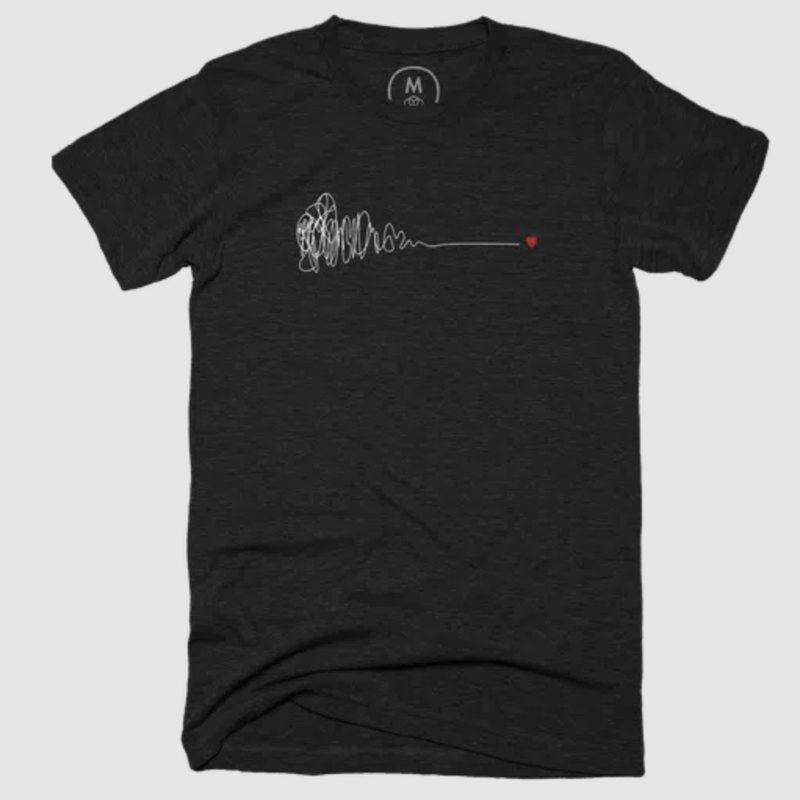 Squiggle Heart White